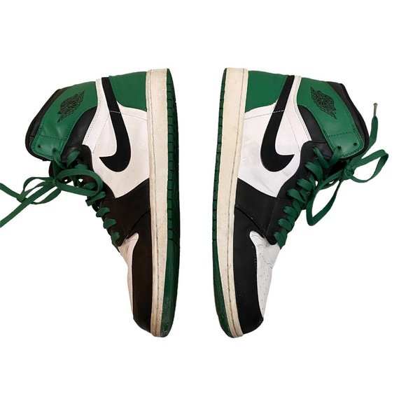 2009 Air Jordan 1 Retro High Boston Celtics 332550-101 Men's Size US 13 Sneakers - Picture 7 of 9